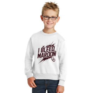 Owen Athletics Youth Fleece Crewneck Sweatshirt-White