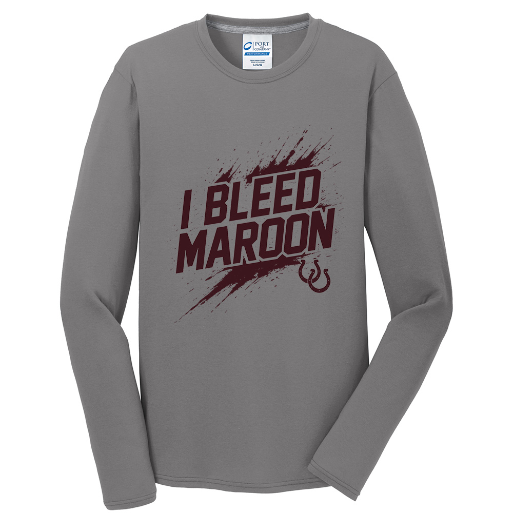 Owen Athletics Men Long Sleeve Essential Blended Performance Tee-Medium Grey