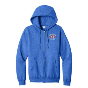 Oregon Band Unisex Classic Full-Zip Hooded Sweatshirt-Heather Royal