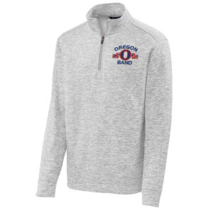Oregon Band Sport-Tek PosiCharge Electric Heather Fleece 1/4-Zip Pullover-Silver