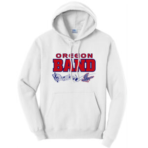 Oregon Band Unisex Fleece Hooded Sweatshirt-White