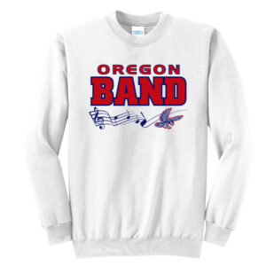 Oregon Band Unisex Fleece Crewneck Sweatshirt-White