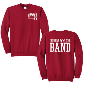 Oregon Band Unisex Fleece Crewneck Sweatshirt-Red