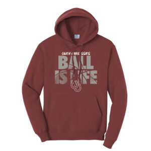 Owen BB Unisex Fleece Hooded Sweatshirt-Maroon