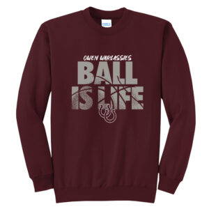 Owen BB Unisex Fleece Crewneck Sweatshirt-Maroon