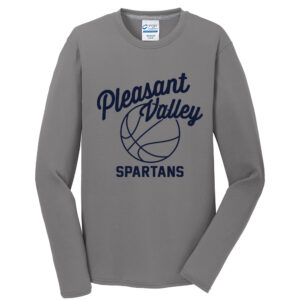 PV Girls BB Men Long Sleeve Essential Blended Performance Tee-Medium grey