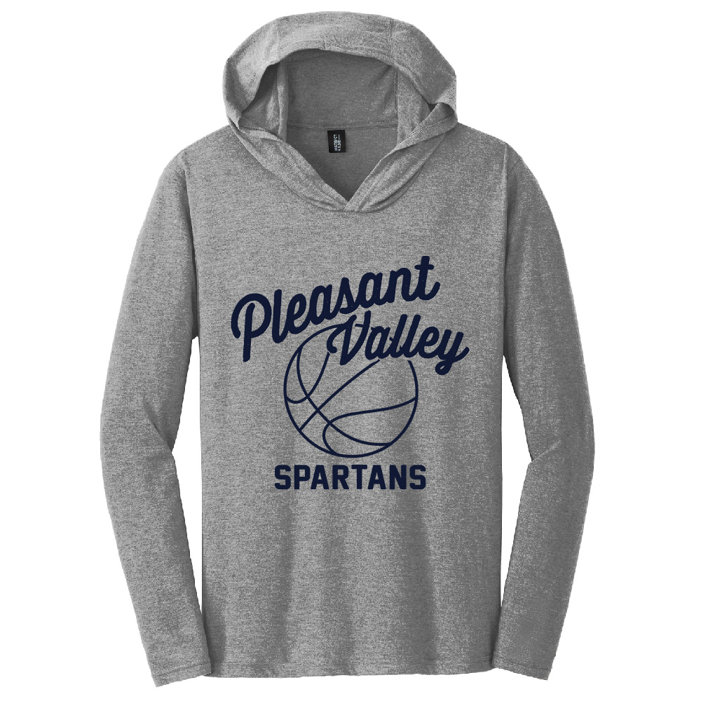 PV Girls BB Men Perfect Triblend Long Sleeve Hoodie Tee-Grey Frost
