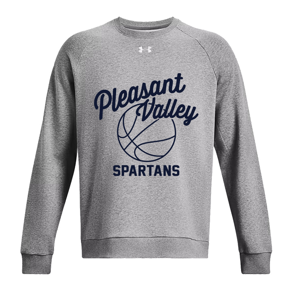 PV Girls BB Under Armour UA Rival Fleece Crewneck Sweatshirt-Castle Rock Heather
