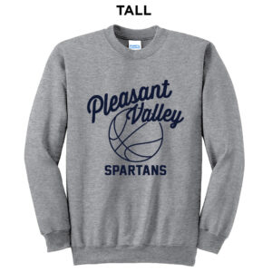 PV Girls BB Tall Fleece Crewneck Sweatshirt-Athletic Heather