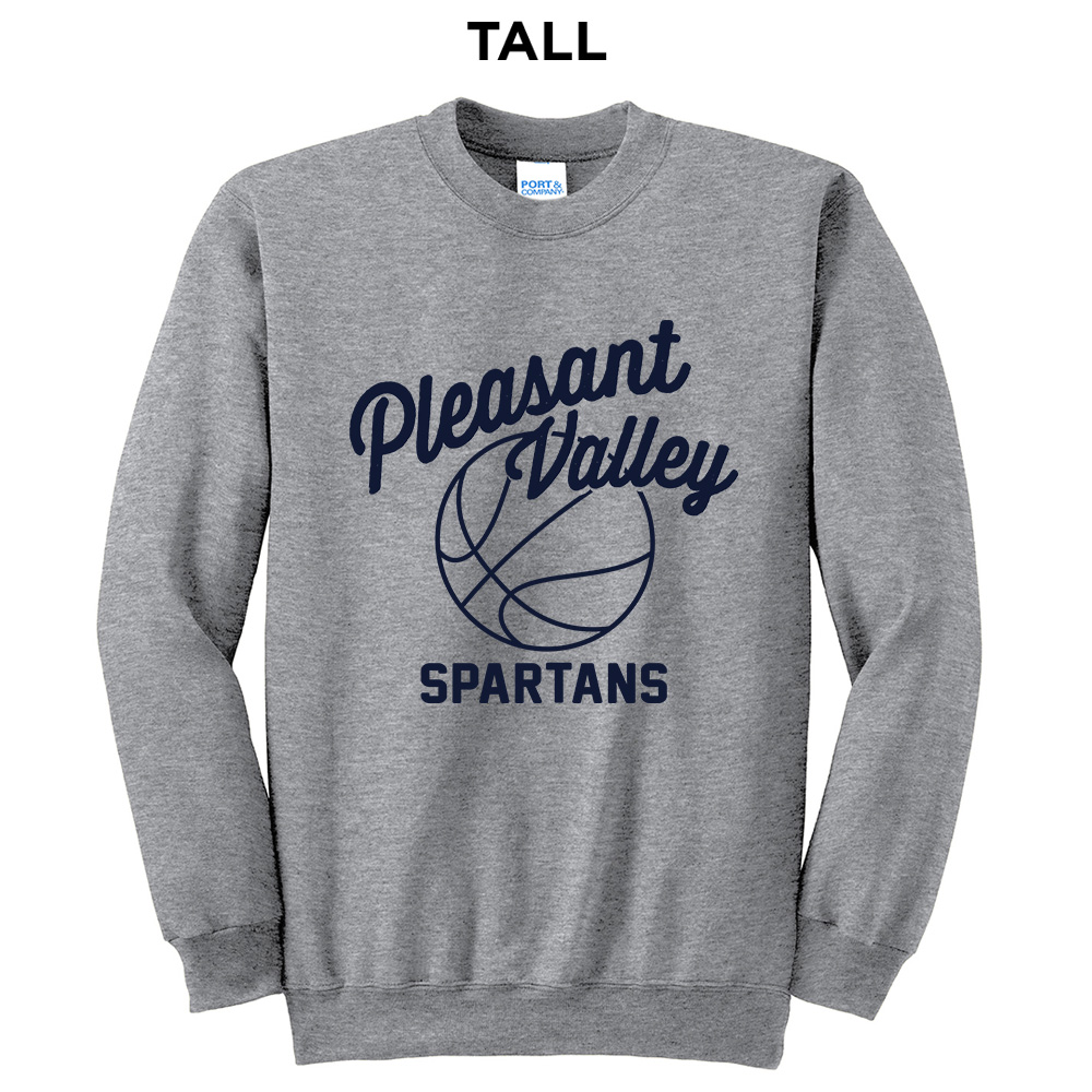 PV Girls BB Tall Fleece Crewneck Sweatshirt-Athletic Heather
