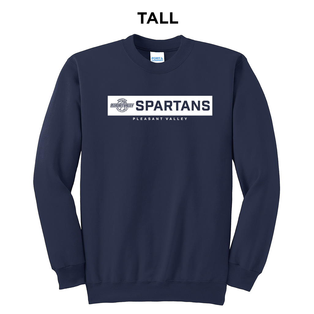 PV Girls BB Tall Fleece Crewneck Sweatshirt-Navy