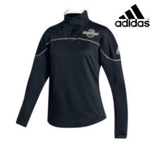 PV Girls BB Adidas Women Stadium 1/4 Snap Long Sleeve- Black (S, L, 2x)