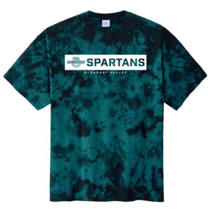 PV Girls BB Unisex Crystal Tie-Dye Tee-Black/Teal (S, M, L only)