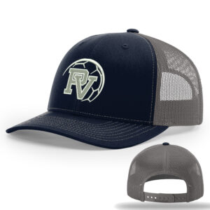 PV Boys Soccer Richardson Pro Crown Mesh Back Adjustable back cap Split-navy/Charcoal