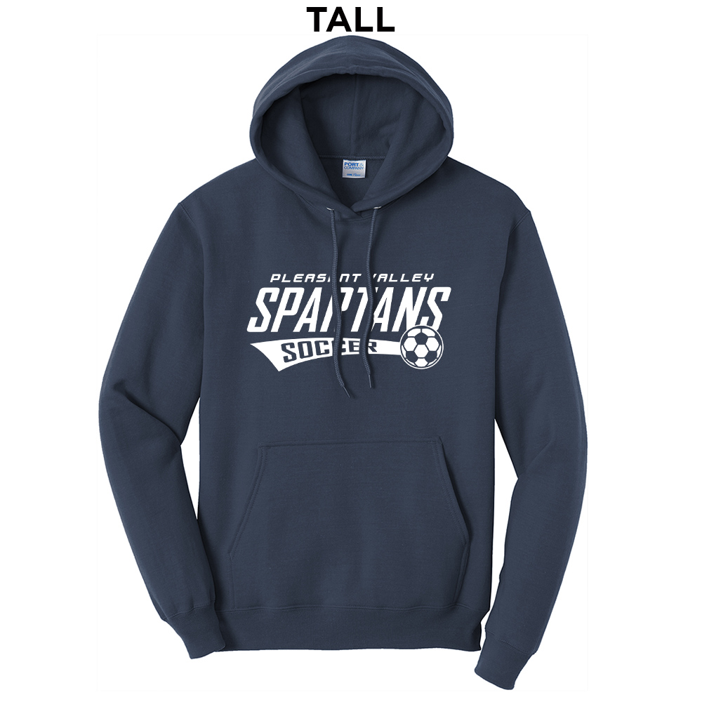 PV Boys Soccer TALL Classic Pullover Hooded Sweatshirt-navy