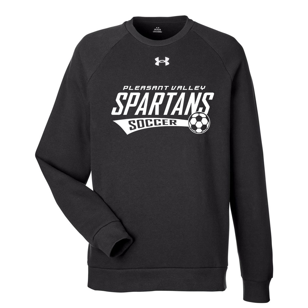 PV Boys Soccer Under Armour UA Rival Fleece Crewneck Sweatshirt adult-Black