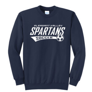 PV Boys Soccer Unisex Fleece Crewneck Sweatshirt-Navy