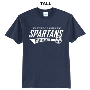 PV Boys Soccer Tall Short Sleeve Tee-navy