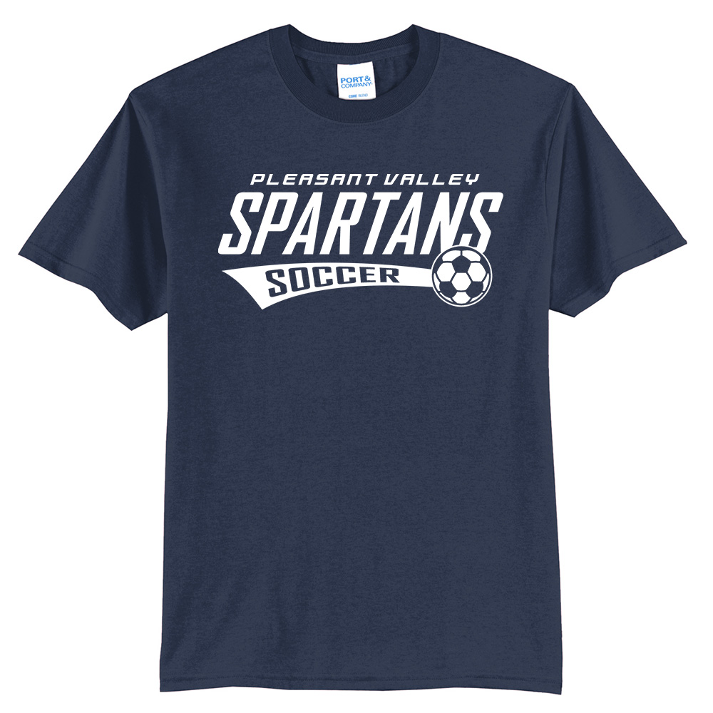 PV Boys Soccer Unisex Short Sleeve Tee-navy