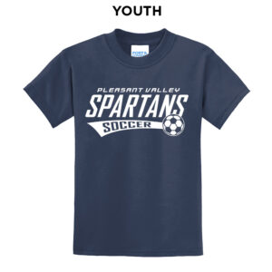 PV Boys Soccer YOUTH Short Sleeve Tee-Navy
