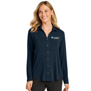 Padgett Port Authority Women’s Luxe Knit Button Tunic-River Blue Navy