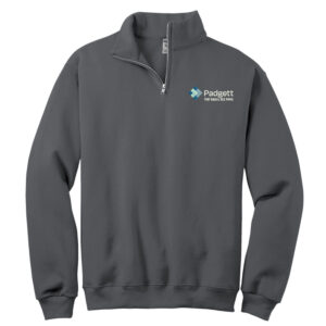 Padgett JERZEES Unisex Nublend Cadet Collar Sweatshirt-Charcoal