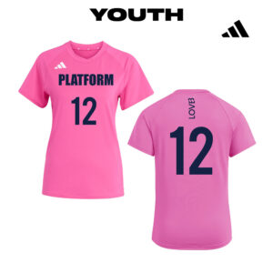 03b. Platform Elite adidas Youth HiLo Short Sleeve Jersey-Team Shock Pink