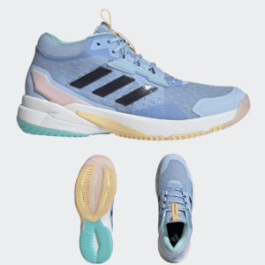 26. adidas Women’s Crazyflight 6 Mid Volleyball Shoes-Glow Blue/Shadow Navy/Flash Aqua