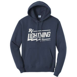 PV Lightning Youth BB Unisex Fleece Hooded Sweatshirt- Navy