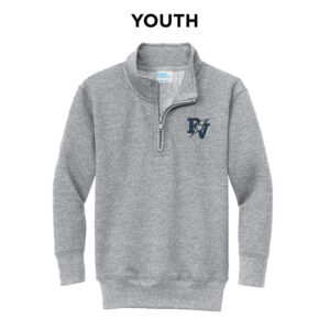 PV Lightning Youth BB Youth Core Fleece 1/4-Zip Pullover Sweatshirt-Athletic heather