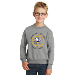 Prince of Peace Unisex Youth Basic Crewneck Sweatshirt-Athletic Heather