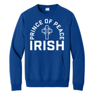 Prince of Peace Unisex Core Fleece Crewneck Pocket Sweatshirt-True Royal