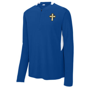 Prince of Peace Sport-Tek Men Club 1/4-Zip Pullover-Royal/White