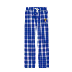 Prince of Peace Men Flannel Plaid Pant-Royal