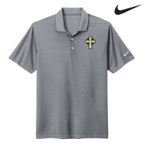 Prince of Peace Nike Dri Fit Men Micro Pique 2.0 Polo-Cool Grey