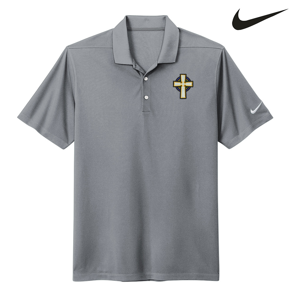 Prince of Peace Nike Dri Fit Men Micro Pique 2.0 Polo-Cool Grey