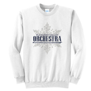 PV Orchestra Unisex Fleece Crewneck Sweatshirt-White