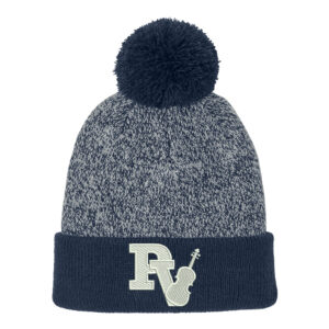 PV Orchestra Sport-Tek Halftime Heather Pom Beanie-Navy