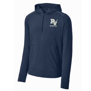 PV Orchestra Sport-Tek Men Sport-Wick Stretch 1/2-Zip Hoodie-Navy