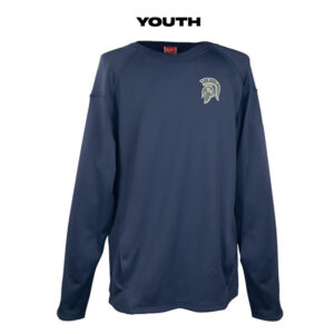 PV SB Rawlings YOUTH LS Dugout Fleece Pullover -Navy