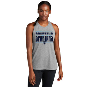 PV SB Sport-Tek Ladies PosiCharge Tri-Blend Wicking Tank-Light Grey Heather