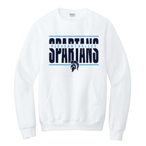 PV SB Unisex Core Fleece Crewneck Pocket Sweatshirt-White