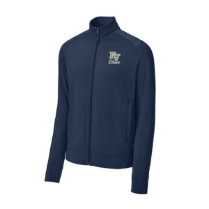 PV Cheer Sport Tek Men Sport Wick Stretch Full Zip Cadet Jacket-Navy