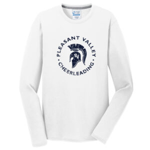 PV Cheer Men Long Sleeve Essential Blended Performance Tee-White