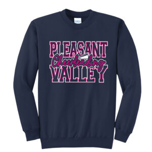 PV Cheer Unisex Fleece Crewneck Sweatshirt-Navy
