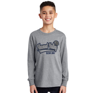Spartans Bowling Youth Cotton Long Sleeve Tee-Athletic Heather