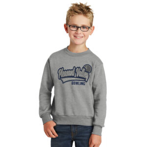 Spartans Bowling Unisex Youth Basic Crewneck Sweatshirt-Athletic Heather