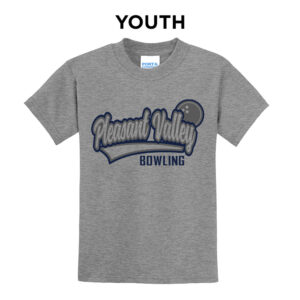 Spartans Bowling Youth Short Sleeve Tee-Heather Grey