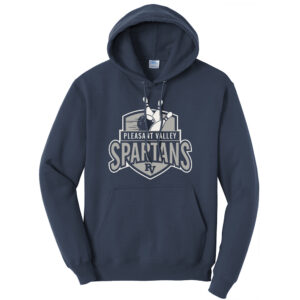 Spartans Bowling Unisex Basic Hooded Sweatshirt-navy