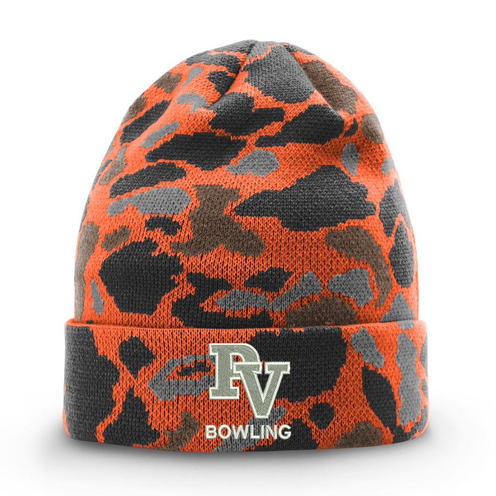 Spartans Bowling Richardson Duck Camo Beanie-Blaze Duck camo
